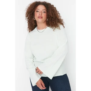 Trendyol Curve Plus Size Sweater - Green - Regular fit