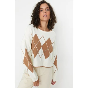 Trendyol Sweater - Ecru - Regular fit