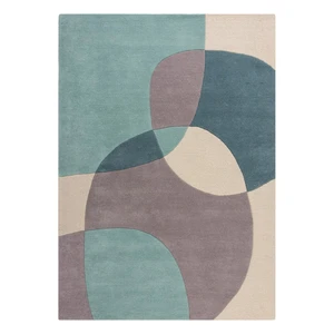 Niebiesko-beżowy dywan wełniany 170x120 cm Glow – Flair Rugs