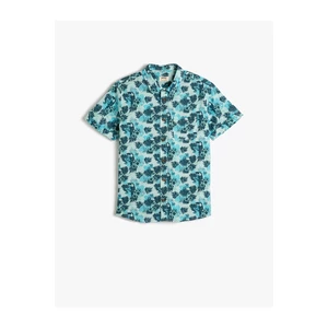 Koton Floral Patterned Cotton Short Sleeve Shirt