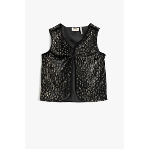 Koton Vest - Black - Double-breasted