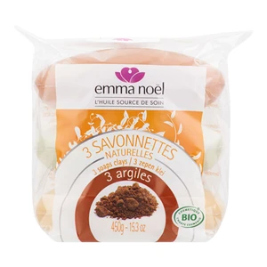 Emma Noël Mýdlo rostlinné jíl 3x150 g BIO