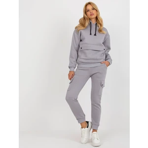 Grey women's tracksuit with sweatshirt