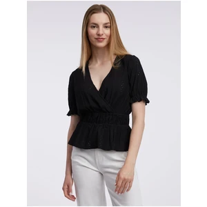 Orsay Black Ladies Patterned Blouse - Women