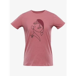 Růžové dámské tričko s potiskem NAX GAMMA