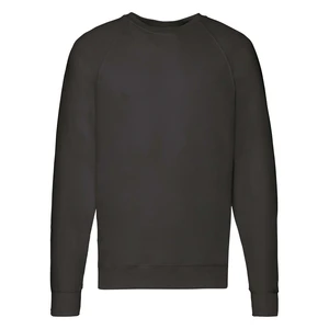 Black Men's Sweatshirt Lightweight Raglan Sweat Fruit of the Loom