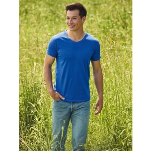 Blue Men's T-shirt Iconic V-Neck Fruit of the Loom