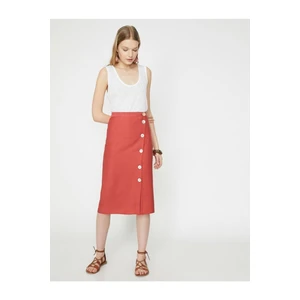 Koton Women's Button Detailed Skirt