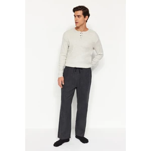 Trendyol Anthracite Comfort Fit Woven Pajama Bottoms