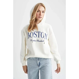 DEFACTO Regular Fit Slogan Sweatshirt