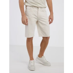 Cream Mens Denim Shorts ONLY & SONS Avi - Men