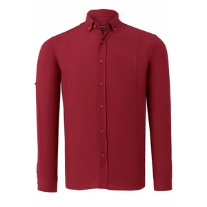 G721 DEWBERRY MEN'S SHIRT-PLAIN BURGUNDY