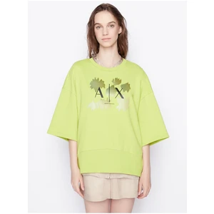 Light Green Women Oversize Sweatshirt Armani Exchange - Women