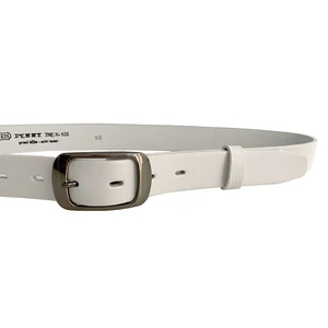 Penny Belts Dámský kožený opasek 190/00 White 90 cm