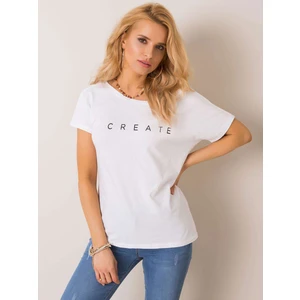 RUE PARIS White t-shirt with a back neckline