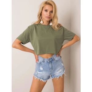 RUE PARIS Khaki short t-shirt