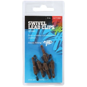 Giants fishing záves na bočné olovo swivel lead clips 5 ks - brown