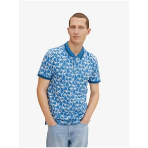 Blue Men's Patterned Polo T-Shirt Tom Tailor - Men's