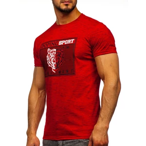 Tricou cu imprimeu roșu bărbați Bolf SS11130