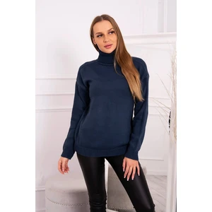 Dark blue turtleneck