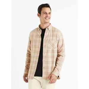 Celio Plaid Flannel Shirt Canewto - Men