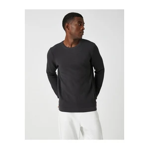 Koton Textured Sweater Crew Neck