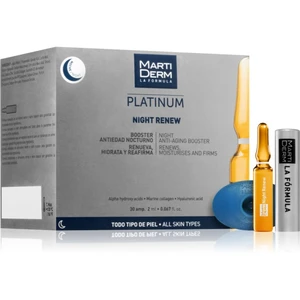 MartiDerm Platinum Night Renew exfoliačné peelingové sérum v ampulkách 30x2 ml