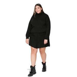 Trendyol Curve Plus Size Two-Piece Set - Black - Relaxed fit