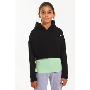 Slazenger Praying Girl's Sweatshirt Black / Green