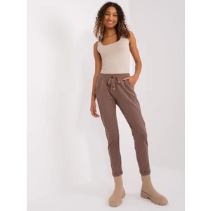 Brown basic sweatpants with pockets from Aprilia