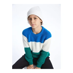 LC Waikiki Lw - Crew Neck Color Block Long Sleeve Boy's Knitwear Sweater