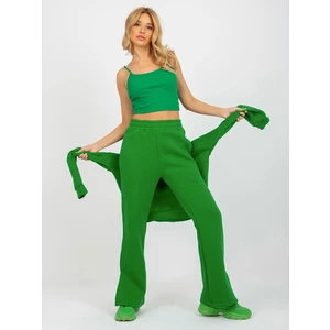 Green three-piece tracksuit with top