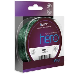 Delphin splétaná šňůra hero 8 zelená 300 m - 0,18 mm 13,2 kg