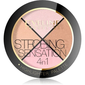 Eveline Cosmetics Strobing Sensation paletka rozjasňovačov 12 g