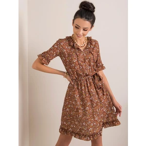 Brown dress with flowers