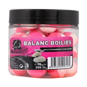 BALANC Boilie 250ml 20mm WILD STRAWBERRY/CARP SECRET