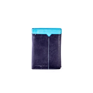 Men´s black and blue leather wallet