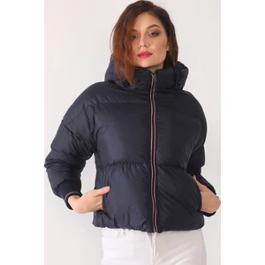 Z6650 DEWBERRY WOMEN'S SWOLLEN COAT-NAVY