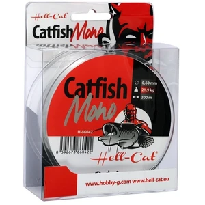 Hell-cat vlasec catfish mono clear 300 m-priemer 0,60 mm / nosnosť 21,9 kg