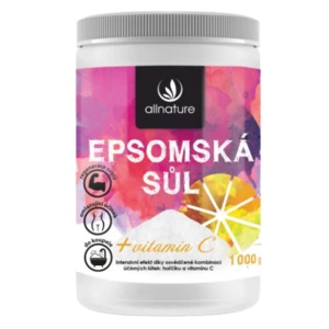 Allnature Epsomská soľ s vitamínom C 1 000 g