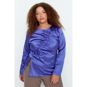 Trendyol Curve Plus Size Blouse - Blue - Regular fit