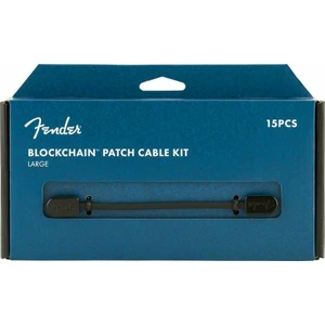 Fender Blockchain Patch Cable Kit LRG Čierna Zalomený - Zalomený