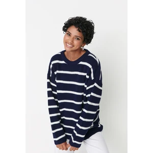 Trendyol Navy Striped Knitwear Sweater