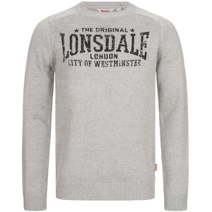 Maglione da uomo Lonsdale 116043-Grey Melange/Black