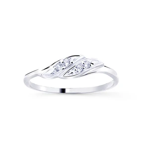 Cutie Jewellery Půvabný prsten z bílého zlata se zirkony Z8021–10-X-2 64 mm