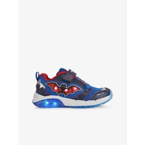 Red-blue boys' shoes with glowing sole Geox Spaziale - Boys