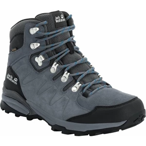 Jack Wolfskin Pantofi trekking de bărbați Refugio Texapore Mid Grey/Black 40,5