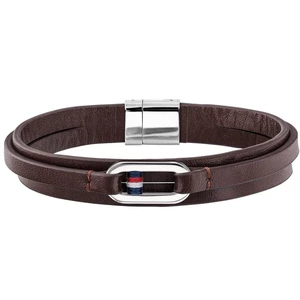 Tommy Hilfiger Hnedý kožený náramok TH2790027