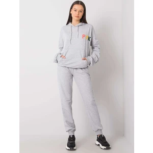 Gray two-piece sweatshirt set