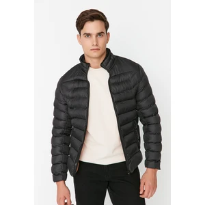 Trendyol Black Men's Regular Fit Standing Collar Puffy Windproof Coat.